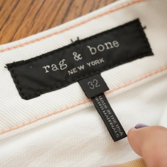 🆕RAG & BONE Pink Floral Print High-Rise Twill - Picture 8 of 8